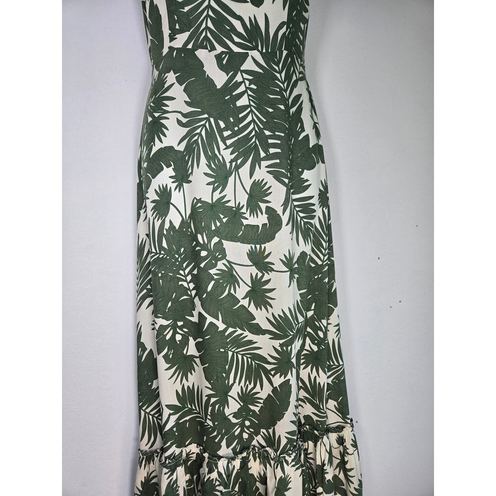 Baltic Born NWT Womens Olive Green Tropical Halter, Open Back Maxi Dress; Med - Picture 8 of 12
